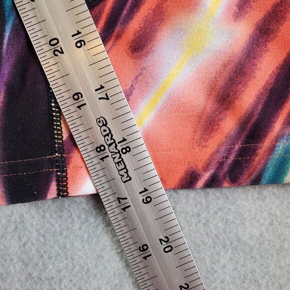 Reebok Leggings Womens Large Black Multicolor Speedwick Activewear Capris - Picture 4 of 7